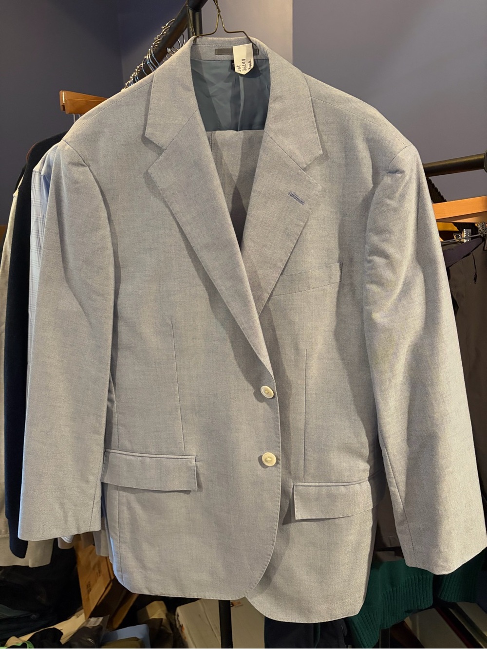 Crosby Fit Somelos Chambray (Portuguese) Full Suit (See Measurements)